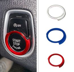 Car Interior Start Stop Engine Button Frame Ring Stickers Trim Fit For BMW 1 2 3 X1 X3 X5 X6 series F20 F21 F30 F48 F25 F15 F16 Au7639560