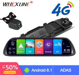 WHEXUNE 4G Android Car DVR 10 Stream Rear View Mirror FHD 1080P ADAS Dash Cam Camera Video Recorder Auto Registrar Dashcam GPS9764784