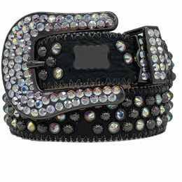 Fashion Belts for Women Designer Mens Bb Simon rhinestone belt with bling rhinestones as gift234A