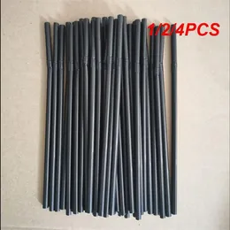 Disposable Cups Straws 1/2/4PCS Black Plastic Drinking Rietjes 21cm Long Flexible Cocktail Straw For Kitchen Beverage Accessories