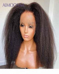 Transparent Lace Wigs Kinky Straight 250 HD Lace Frontal Wig 13x6 Bob Human Hair Wigs Short Front Human Hair Remy1708106