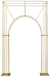 Party Decoration Custom Rectangular Arch gold Metal Floral Frame Wedding Backdrops Stands3431778