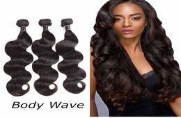 Brazilian Body Wave Hair Bundles 34 pcs 100 Human Hair Extensions Remy Hair Weave Bundles Extensions Straight 50gpcs Wet And Wa1935591