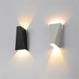 Wall Lamp Modern 6W 10W LED Indoor Bedroom Bedside Aisle Corridor Light Sconce Black White Gold Lamps Fixture