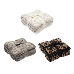 Blankets Leopard Print Sofa Blanket Cheetah Velvet Air-conditioning Suitable For Air Conditioning213V