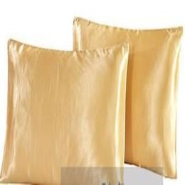 Naturelife Silk Satin Pillowcase Home Multicolor Ice Silk Pillow Case Solid Colour Double Face Envelope Bedding Pillow Cover239L