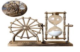 Vintage Decorative Objects Ferris Wheel Hourglass Beautiful Desktop Hourglass Exquisite Sand Glass Antique quicksand street lamp p6277962