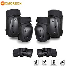 GOMOREON 6Pcs AdultYouth Knee Pads Elbow Pads Wrist Guards Protective Gear Set for Multi Sports Skateboarding Skating Cycling 240226