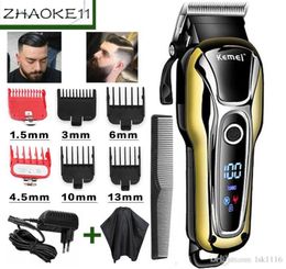 Kemei hair clipper professional in Hair clipper for men electric trimmer LCD Display machine barber cutter 55206410455