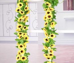 Artificial Flower Vine Fake wreath Silk Flower rattan for Wedding party wall Decoration Artificial Vine Garland Home Decor7077113