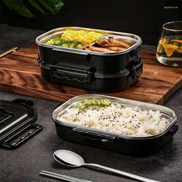 Dinnerware Stainless Steel Lunch Box Portable Kitchen Leak Proof