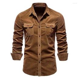 Men's Jackets Men Long Sleeve Shirts Casual Cotton Shirt High Quality Solid Colour Corduroy Brand Clothing Male Blouses Jacket