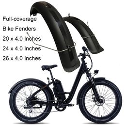 20x4.0 20x5.0 Fat Tyre Fender E-bike 20inch Snowboard Electric Bicycle Mudguard Wing Plastic Sturdy Durable Mud Guard 240301