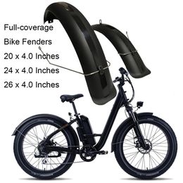 20x4.0 20x5.0 Fat Tire Fender E-bike 20inch Snowboard Electric Bicycle Mudguard Wing Plastic Sturdy Durable Mud Guard 240301