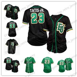 Custom Estrellas Orientales Baseball 23 Fernando Tatis Jr. 22 Miguel Sano Jersey Team Black Green Stitched Man Shirts