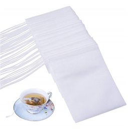 100Pcs Lot Tea Philtre Bags Non Woven Disposable Drawstring Tea Bag String Seal Philtre Bag for Tea4970156