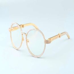 Luxury diamond glasses frame S19900692F pilot glasses frame gold stainless steel diamond frames256S