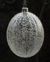 Christmas Decorations Diameter6cm Striped Glass Ball Transparent Globe With Chips Tree Pendant Ornament Ball16298826