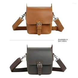 Cosmetic Bags Genuine Leather Outdoor DSLR Digital Camera Bag Vintage Shoulder Men's And Women's Skew Straddle