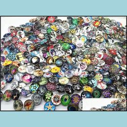Clasps & Hooks Jewelry Findings Components Whole 100Pcs Lot Assorted Mixed Different Styles High Definition 18Mm Round Glass G284S