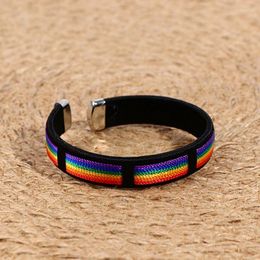 Bangle Lesbians Gays Bisexuals Rainbow Bracelets Couple Open Bracelet