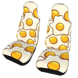 Car Seat Covers Fried Egg Universal Cover Protector Interior Accessories Travel Food Yolk Fiber Hunting