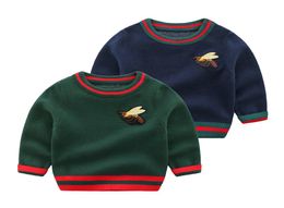 Kids warm sweater design baby girls boys embroidered bee knitting Pullover Jumper Christmas Wool Blends Sweaters children 024M bo1132920