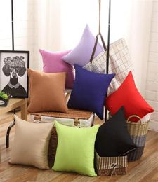 Newest Pillowcase Pure Colour Polyester White Pillow Cover Cushion Cover Decor Pillow Case Blank Christmas Decor Gift 45 45CM IB29536766