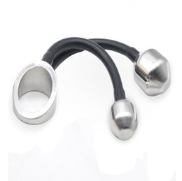 Male Stainless Steel Prostate Stimulation Anal Plug With Cock Ring Butt Plug Massager Scrotum Ring Adult BDSM Sex Anus Toy For Men3870459