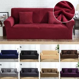 Velvet Sofa Cover for Living Room Sectional Couch Cover Armchair Slipcover L Shaped Corner Sofa Cover Stretch 1 2 3 4 Seater LJ201310a