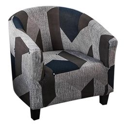 New Printed Elastic Tub Chair Cover Living Room Stretch Sofa Slipcover Furniture Single Seater Couch Banquet Armchair Cover313m