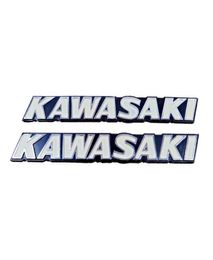 Motorcycle Metal Emblem Decals For Kawasaki Badge Fuel Gas Tank Stickers A Pair7472395