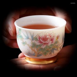 Wine Glasses Enamel Master Cup Single Hand-painted Tea Dehua White Porcelain Mutton Jade Biscuit Ceramic Teacup