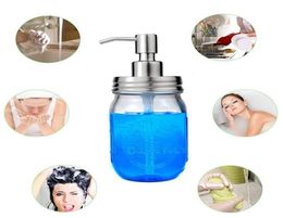 Hand Liquid Soap Dispenser DIY Stainless Steel Mason Jar Soap Dispenser Hand Pump Bathroom Kitchen Hand Lotion Dispenser No Jars3808443