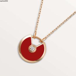 Designer Necklace Amulet Charms Pendant for Women Girls Ladies 316l Titanium Steel Wedding Love Jewellery Collares Collier 18k Gold Plated Natural Shell Ryli