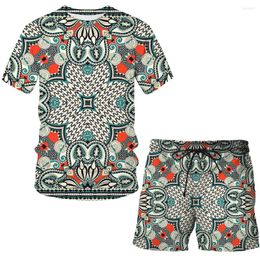 Men's Tracksuits 2024 Fashion Summer 3D Printing Luxury Man / Woman Hip Hop T-shirt Short Sleeve Streetwear Suit Men Clothing Tops