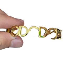 New bracelet S925 Half open gold and silver Cuff bracelet for men and women temperament wear non-fade jewelry