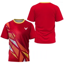 Men's T Shirts Brand T-shirt Table Tennis And Badminton Training Suit Summer Daily Sports Shirt Large Breathable Short Sleeve Top