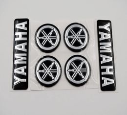 Black Silver 3D Emblem Decal 7cm plus Tuning Fork 3cm for All Yamaha Models motorcycles Custom5550214