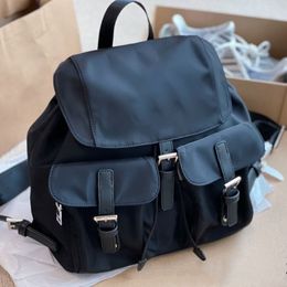 2021 Unisex Luxury Black Backpacks Designers Nylon School Bags Students Back Packs Medium Size with Triangle Famous Handbags Large339p