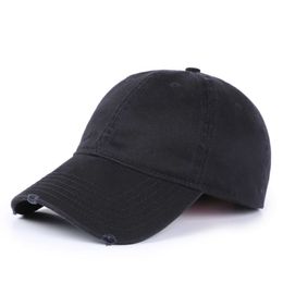 Hat mens cotton light board worn hole washed baseball cap mens and womens leisure fashion cap sun visor cap