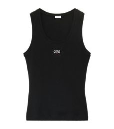 Lowee Women Knits Tank Top Designer Anagram haft damski kamizelka bez rękawów oddychająca dzianina sporty sporty letnie krótkie szczupłe zbiorniki camis rozmiar SML