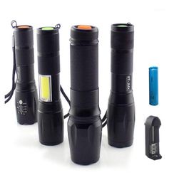 T6 2 LED High Power Torch For Hunting Riding Camping Flash Light Torcia 18650 Battery USB Tactical Latarka1326d6718551