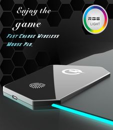 Epacket AS1 RGB Wireless Mouse Pad Oversized RGB Luminous Desk Computer Laptop Keyboard NonSlip Electric Game Gamer Mice Pads3564404