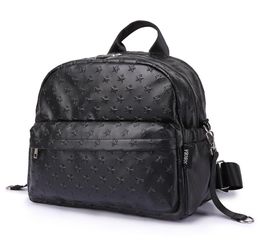 Soboba Diaper Bags for Mummy PU Leather Large Capacity Nappy Changing Bag Hanging on Stroller 3D Star Pattern Diaper Bag LJ2008273600214