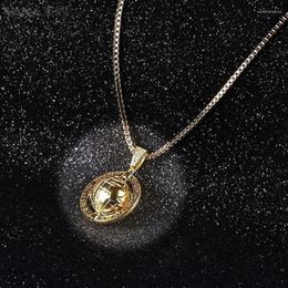 Pendant Necklaces VANAXIN World Rotating Globe Vintage Antique Glassglobe Charm Hip Hop Necklace Jewellery Gift209P