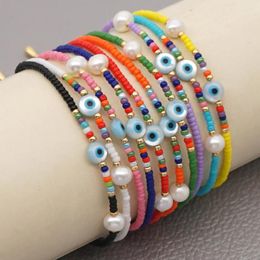 Link Bracelets Go2boho Beads Pulseras Steel Jewellery Fashion Freshwater Pearl Accessories Turkey Eye Bracelet For Women Gift