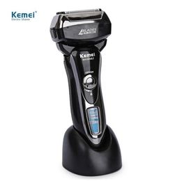 2020 New Electric Shaver Razor Professional 4 Blade Hign Speed Motor Shaver Maglev Cutting System With LCD Display 100240V Kemei8718680