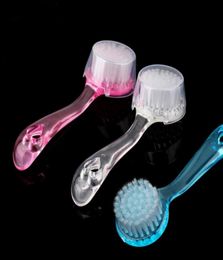 Exfoliating Facial Brush Soft Deep Pore Cleansing Brushes Nylon Makeup Face Washing Pink Purple White Blue6364025