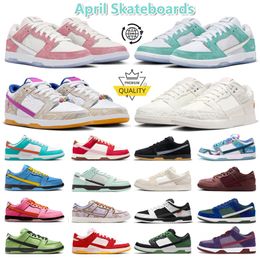 2024 Designer Low Casual Shoes April Skateboards Rayssa Leal The Powerpuff Girls TIGHTBOOTH Give Her Flowers Panda Grey Fog UNC Men Women Trainers Platform shoe GAI